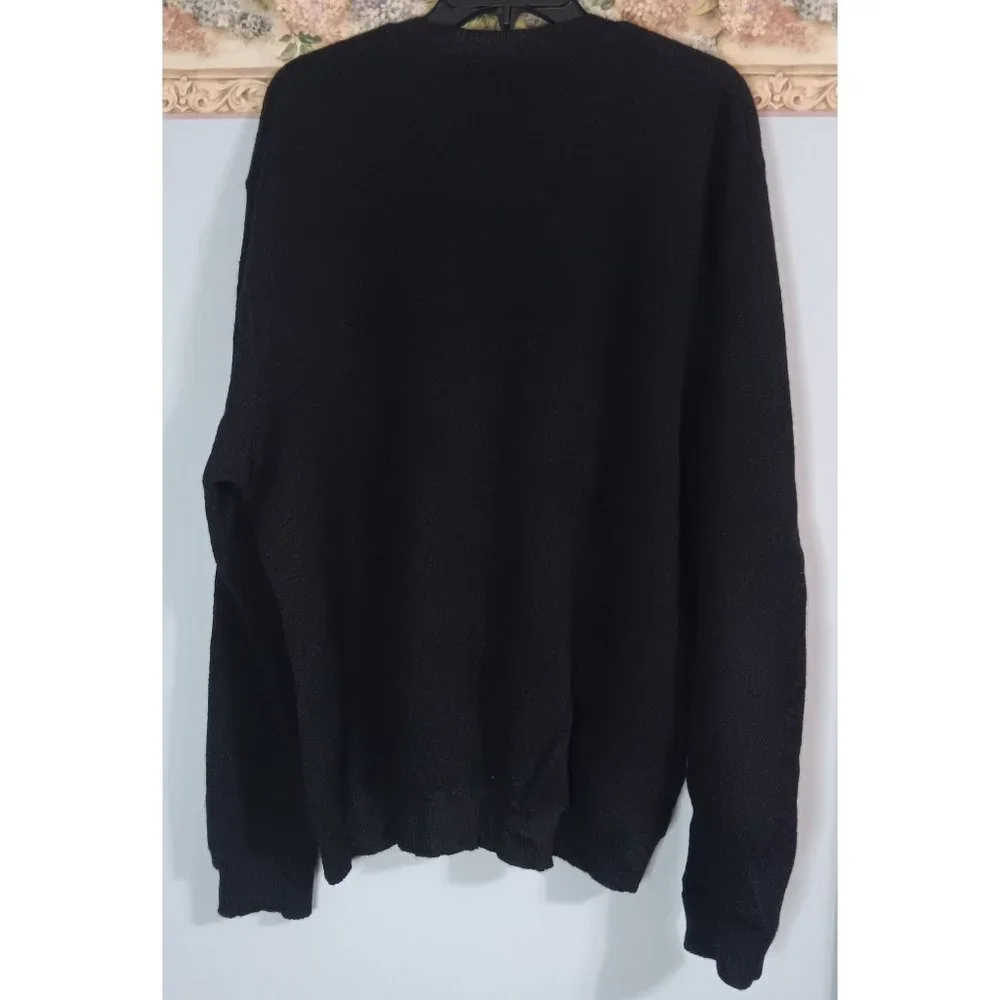 Andean XL Black Argyle Diamond Alpaca Peru Classic Business Event Occasion Sweat